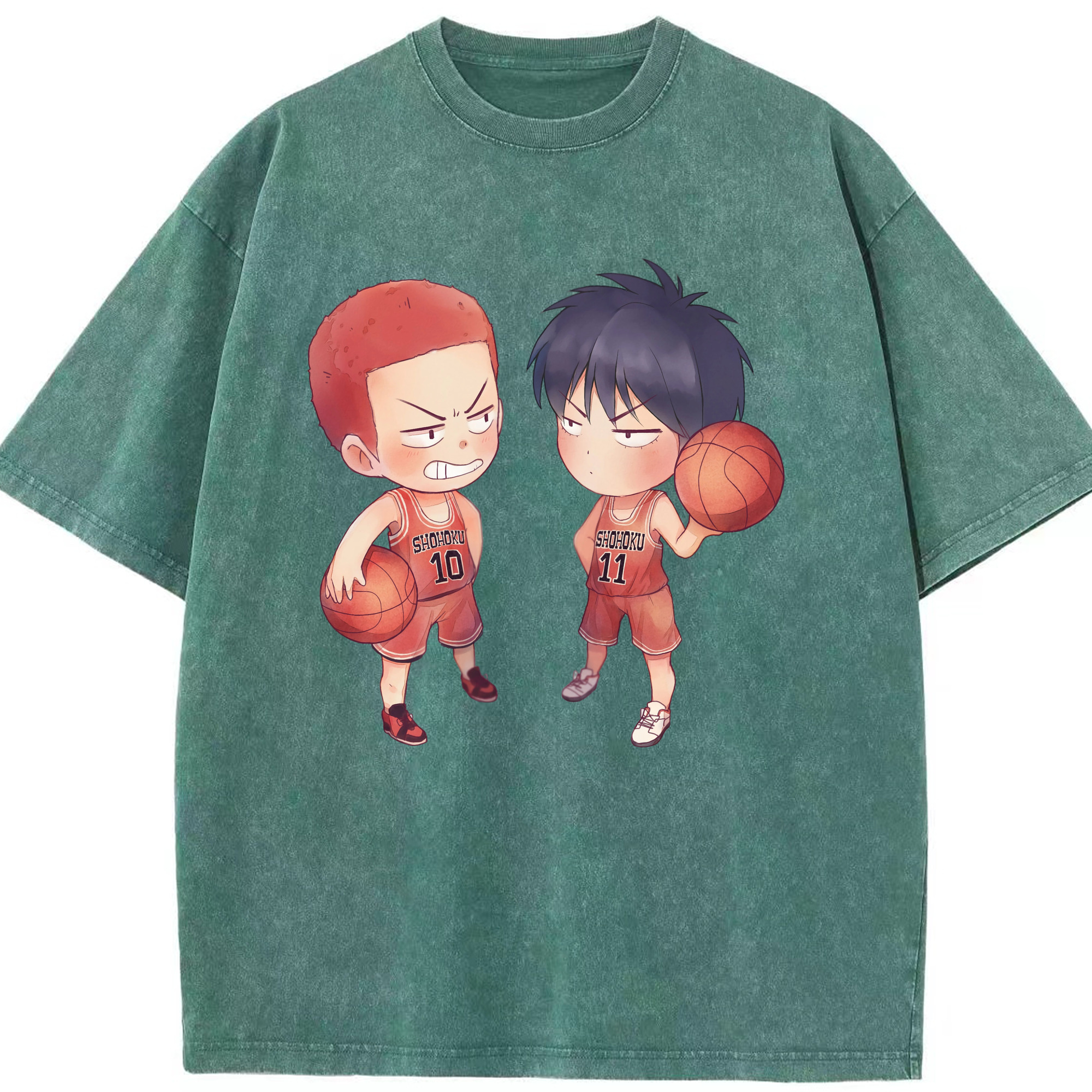 （画像用） SLAM DUNK／スラムダンク 綿100% ヴィンテージ風 半袖Tシャツ（フロントプリント）